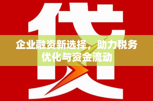 彭泽企业融资新选择，助力税务优化与资金流动