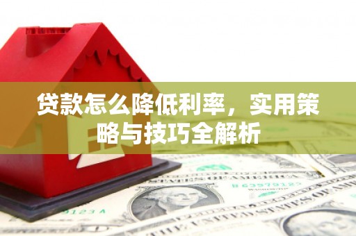 彭泽贷款怎么降低利率，实用策略与技巧全解析