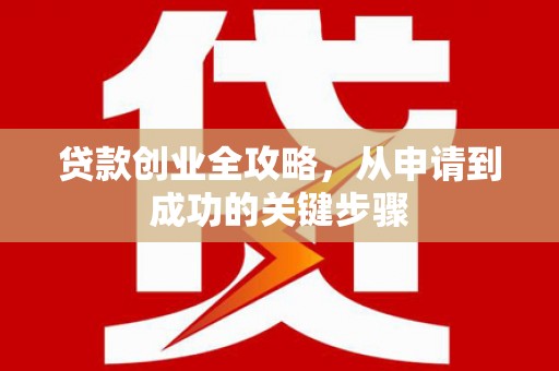 彭泽贷款创业全攻略，从申请到成功的关键步骤