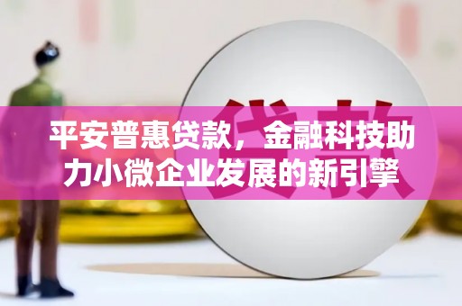 彭泽平安普惠贷款，金融科技助力小微企业发展的新引擎