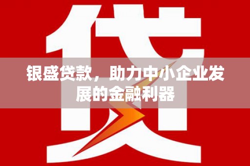 彭泽银盛贷款，助力中小企业发展的金融利器