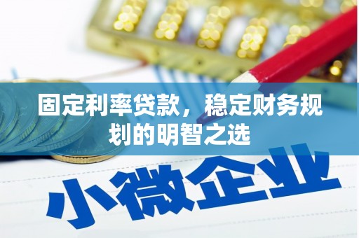 彭泽固定利率贷款，稳定财务规划的明智之选