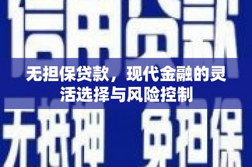 彭泽无担保贷款，现代金融的灵活选择与风险控制