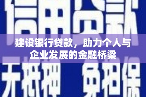 彭泽建设银行贷款，助力个人与企业发展的金融桥梁