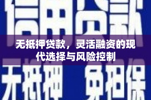 彭泽无抵押贷款，灵活融资的现代选择与风险控制