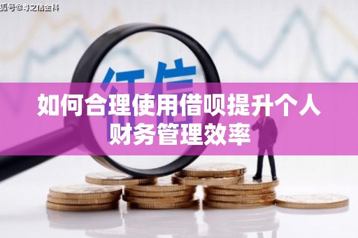 彭泽如何合理使用借呗提升个人财务管理效率