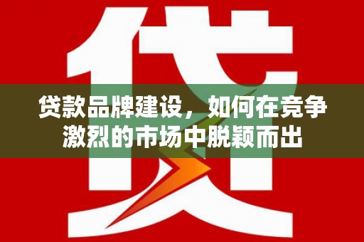 彭泽贷款品牌建设，如何在竞争激烈的市场中脱颖而出
