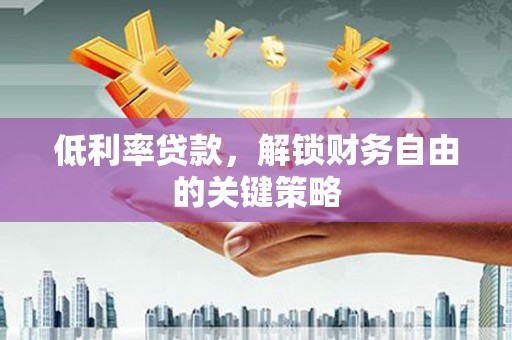 彭泽低利率贷款，解锁财务自由的关键策略