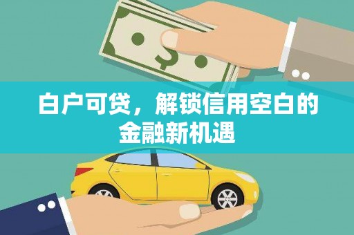 彭泽白户可贷，解锁信用空白的金融新机遇
