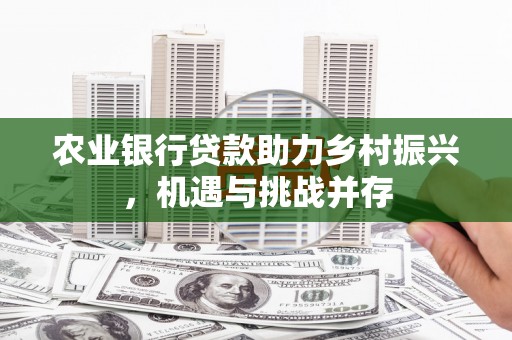 彭泽农业银行贷款助力乡村振兴，机遇与挑战并存