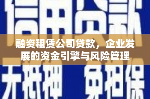 彭泽融资租赁公司贷款，企业发展的资金引擎与风险管理