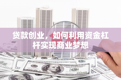 彭泽贷款创业，如何利用资金杠杆实现商业梦想