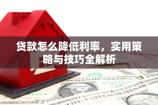 彭泽贷款怎么降低利率，实用策略与技巧全解析