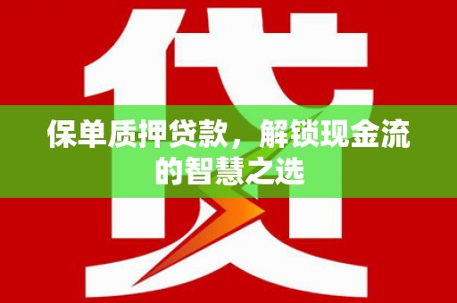 彭泽保单质押贷款，解锁现金流的智慧之选